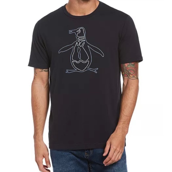 ORIGINAL PENGUIN Embroidered Pete Logo Tee Shirt - Picture 1 of 13